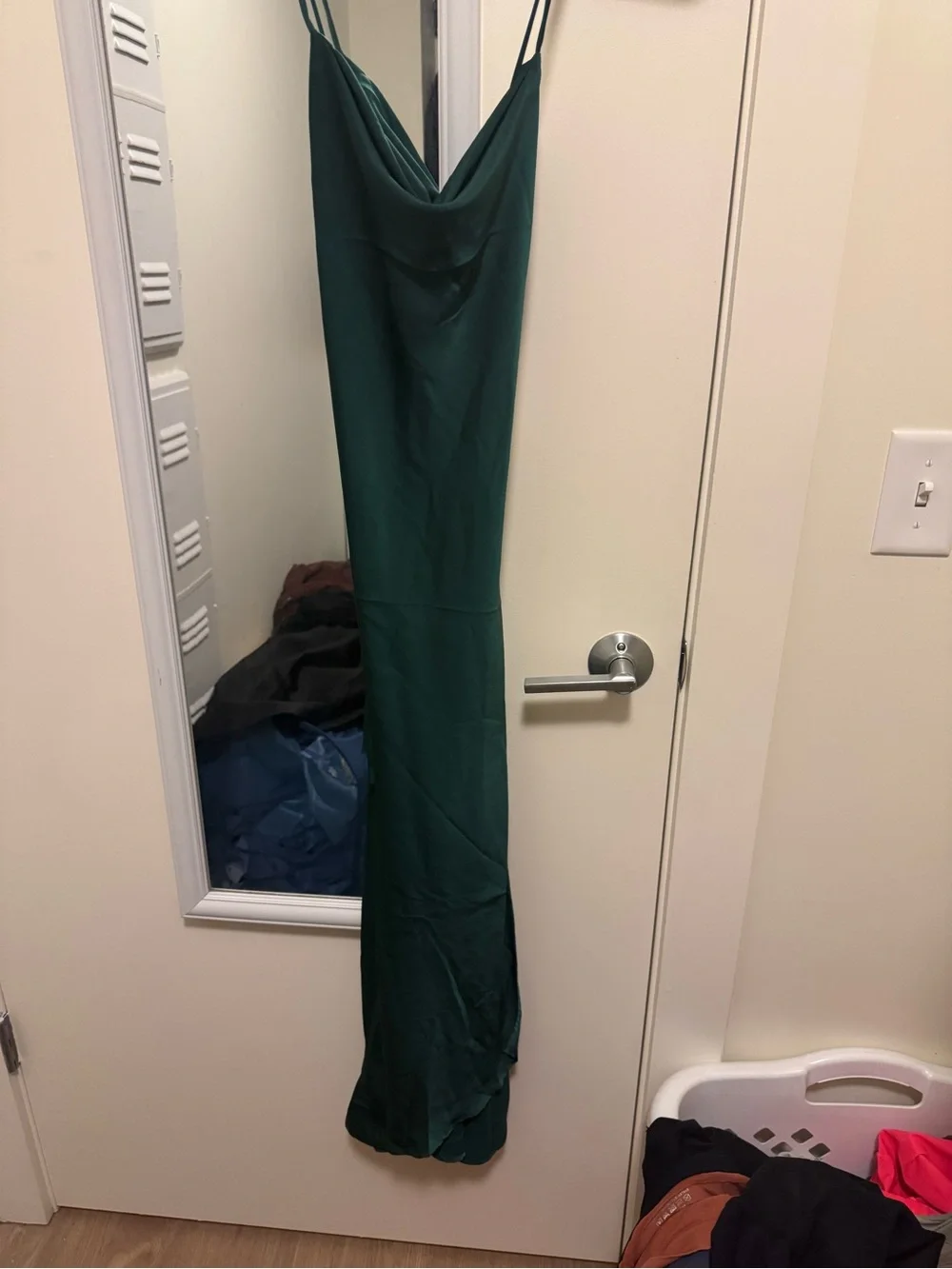 Emerald Green Slip Dress with Adjustable Straps